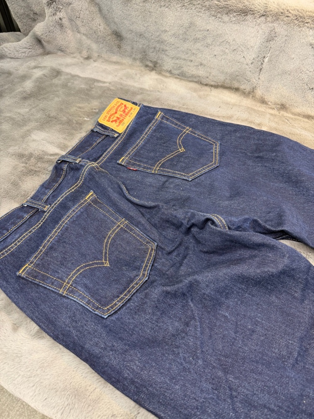 Levi’s 505 Men’s Straight Leg Jeans W38 L30 | Dark Wash Classic Denim - Picture 7 of 7